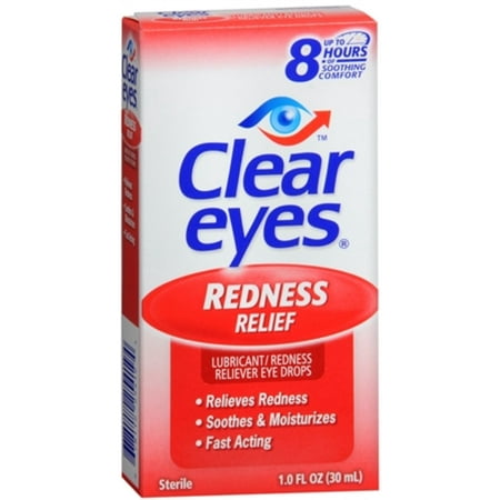 Clear Eyes Lubricant and Redness Reliever Eye Drops, 1 oz