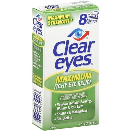 Clear Eyes Maximum Itchy Eye Relief 0.50 oz (Pack of 3)