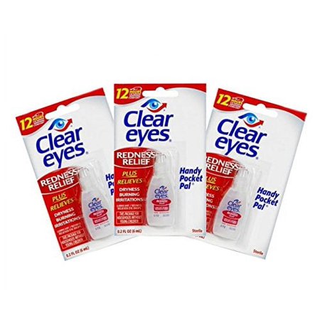 Clear Eyes Redness Relief Handy Pocket Pal, 0.2 Fluid Ounce (Pack of 3)