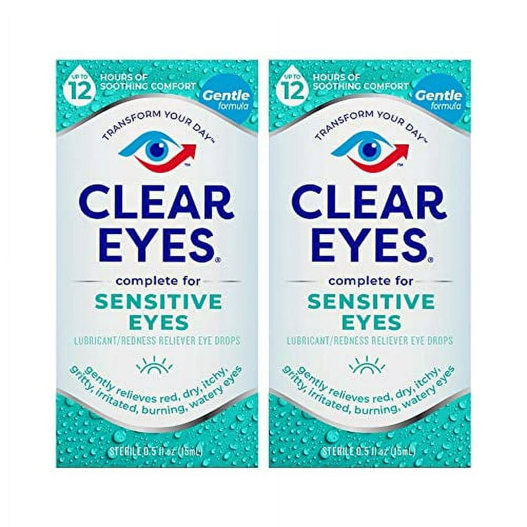 Clear Eyes Eye Drops, Sensitive, Sterile