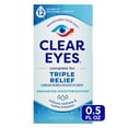 thumbnail image 1 of Clear Eyes Triple Relief Lubricant Eye Drops, 0.5 fl oz, 1 of 16