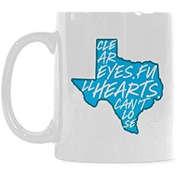 Clear Eyes full hearts can't lose Coffee Mug Funny Coffee Cup Ceramic Tea Cup (11oz)