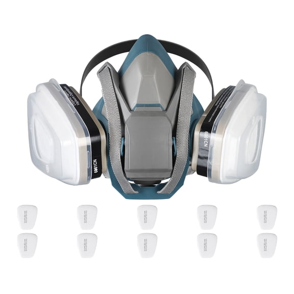 Clear Face Cover with Advanced Filtration Systems Reusable Safety Face Shielding for Construction & Work