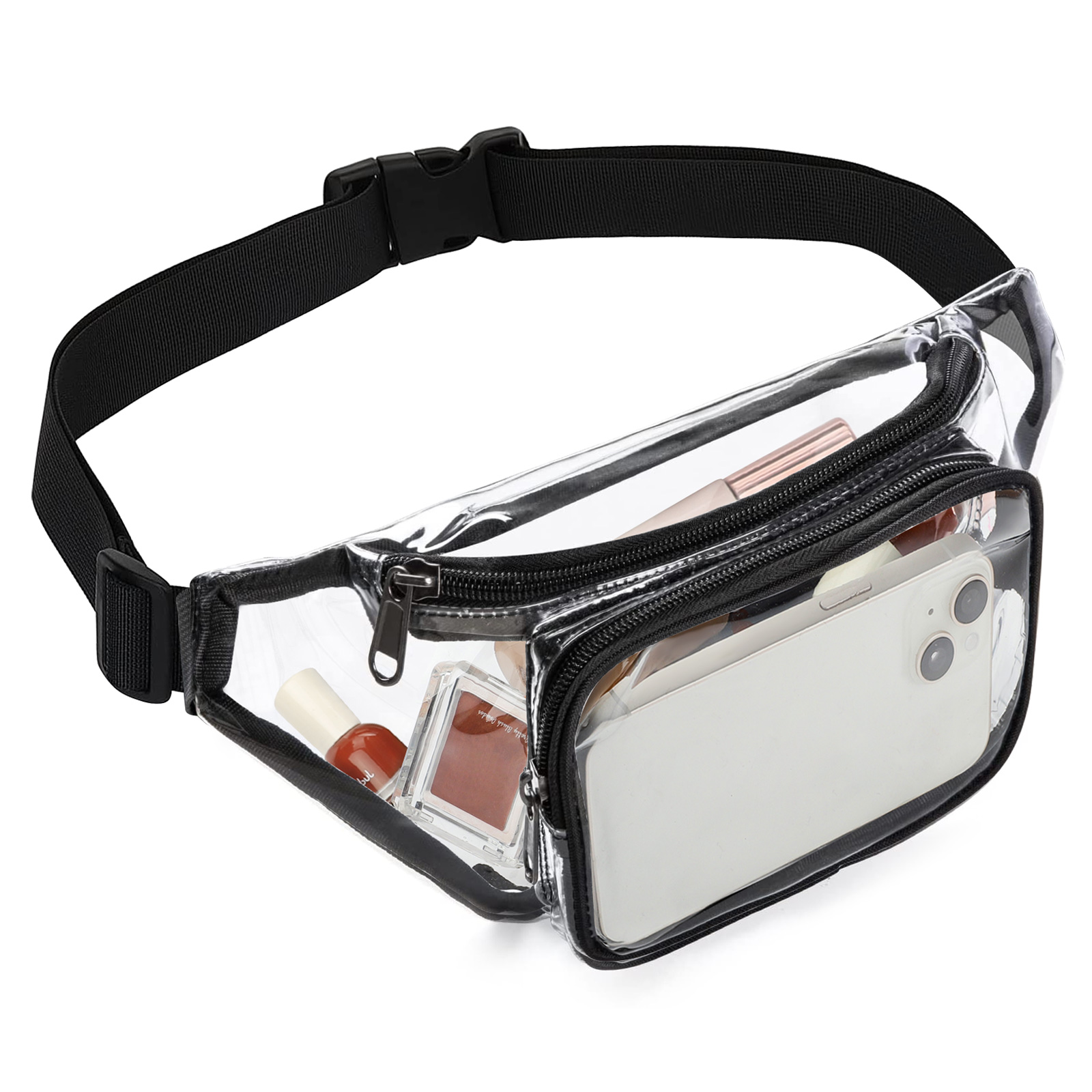 Clear Fanny Pack, EEEkit Waterproof Waist Bag for Stadium and Concerts, Chest Bag with Adjustable Belt Bag for Women Men - image 1 of 8