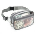 thumbnail image 1 of Clear Fanny Pack Stadium Approved - 2 Pack Clear Belt Bag for Women Men Plus Size Transparent Waist Bag Crossbody with Adjustable Strap for Concerts, Sports, Events, Festivals, Travel - Gray, 1 of 9