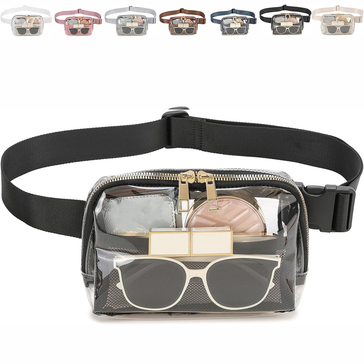 Clear Fanny Pack Stadium Approved Clear Bag for Concerts, Festivals