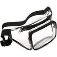 thumbnail image 1 of Clear Fanny Pack Stadium Approved - Clear Bag for Stadium Events Transparent Belt Bag for Women Men, Adjustable Waist Bag for Sports, Concerts, Black, 1 of 18