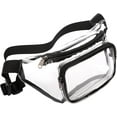 thumbnail image 1 of Clear Fanny Pack Stadium Approved - Adjustable Belt Bag for Women Men Fits Sport Events, Travel, Beach, Concerts, Transparent Stadium Waist Bag, Black, 1 of 10