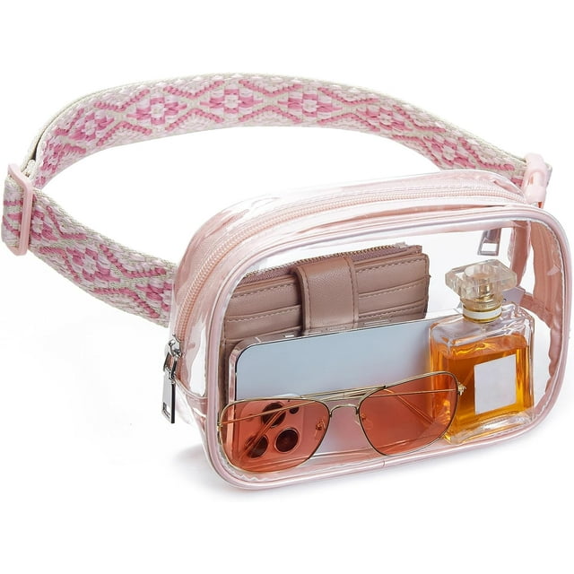 Gdbis Clear Mini Sling Bag, Heavy Duty Clear Purse Fanny Packs