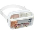 thumbnail image 1 of Clear Fanny Pack Stadium Approved - Clear Belt Bag for Women Men Plus Size 35-51 inches Adjustable StrapTransparent Waist Bag for Concerts, Sporting Events - White, 1 of 8