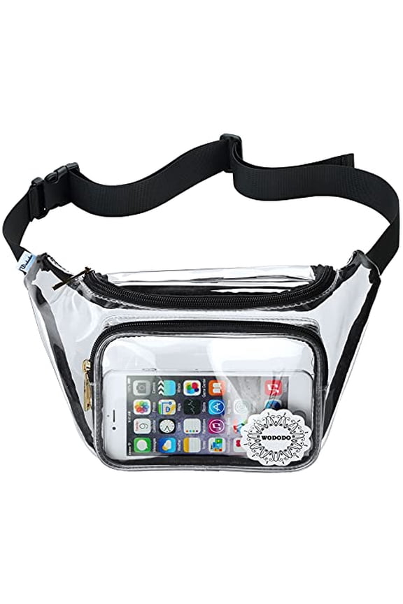 Clear Fanny Pack Stadium Security Approved Transparent Waist Bag for Events,Games and Concerts