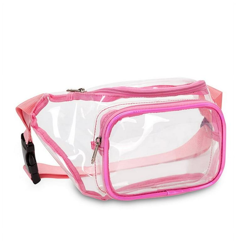 Clear Fanny Pack Stadium Approved, Adjustable Plastic Waist Bag