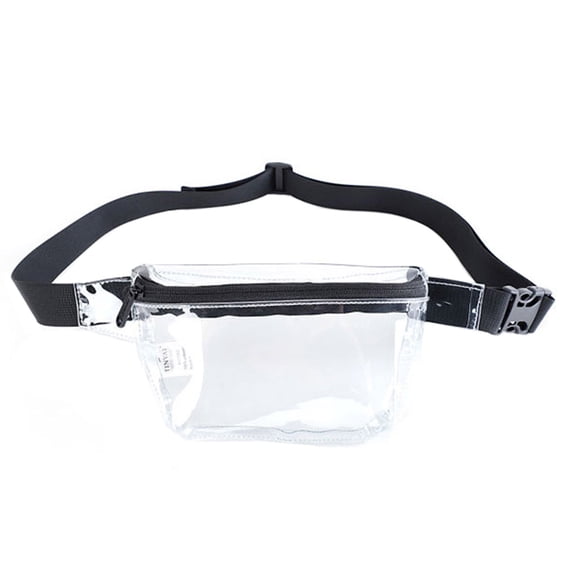 Clear Fanny Pack for Stadium Events Waterproof Transparent Waist Bag Women Men Small Crossbody Bags Travel