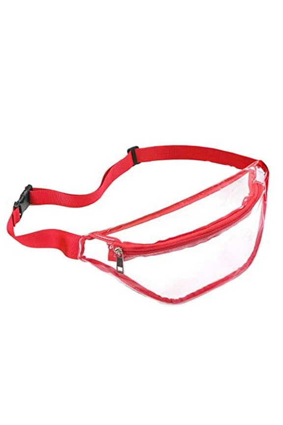Clear Fanny Pack for Women Men Multi Pocket Clear Bags Transparent Belt Bag Adjustable Strap Waist Bag