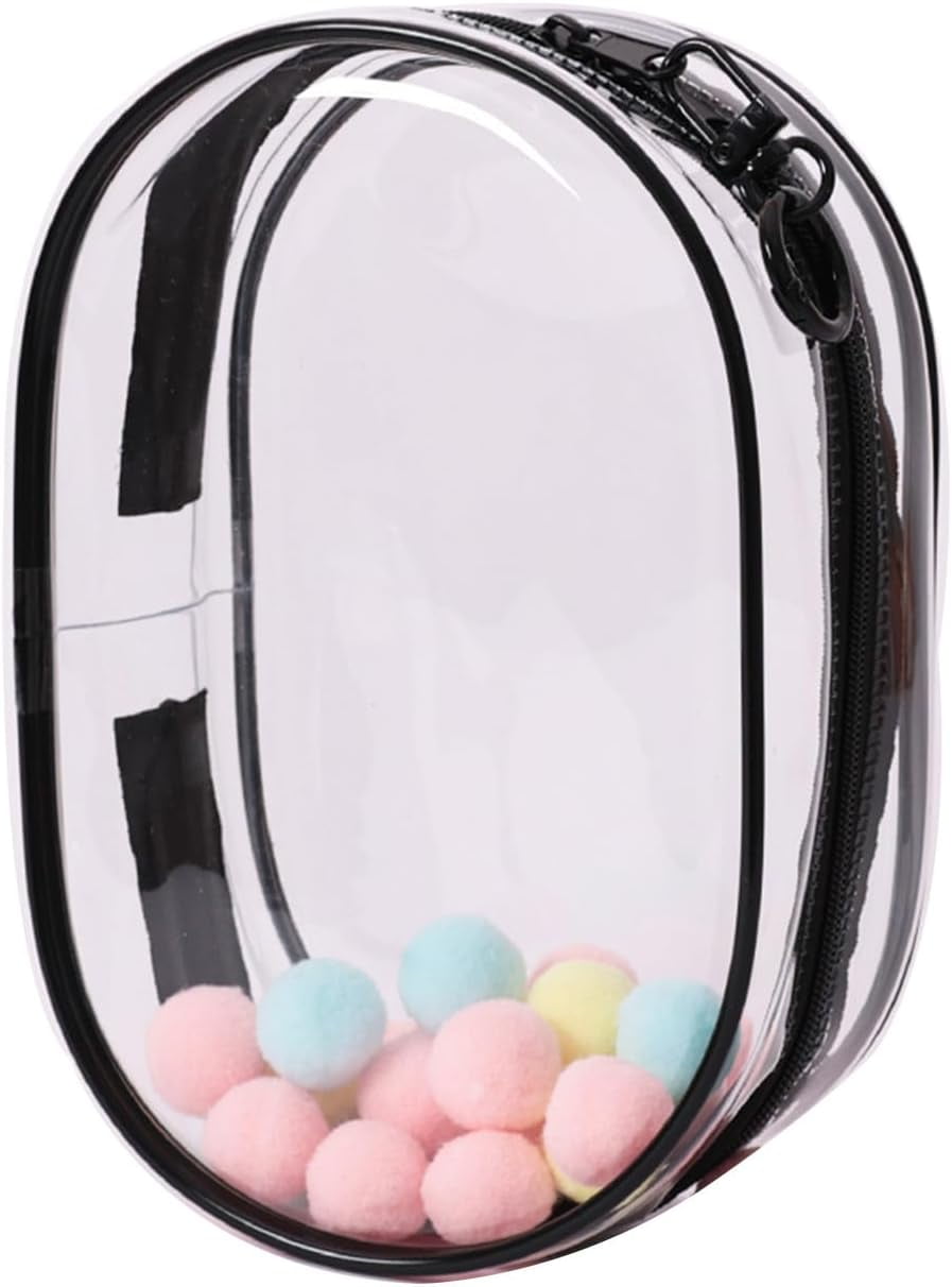 Clear Figure Display Bag with Keychain Blind Box Keychain Case Carrying ...