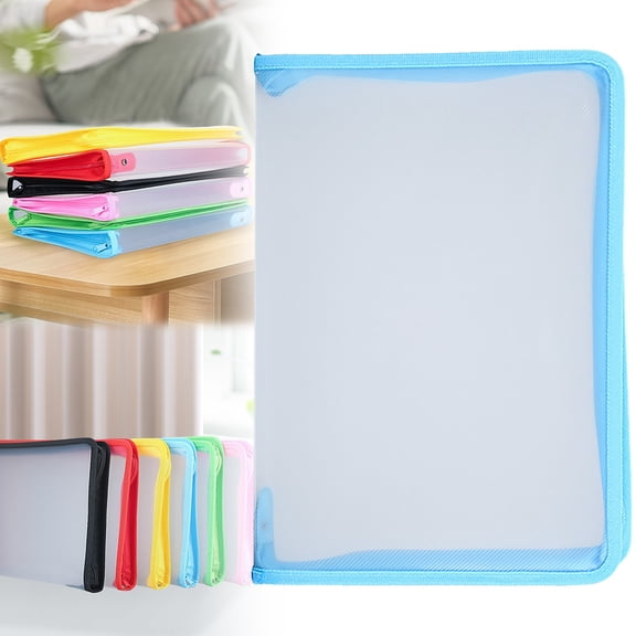 Clear File Folders A4 Size-with Zipper, Upgraded Thickened Waterproof Document Pouch,Sheet Protectors, Puzzle Bags, Zipper Pouches for Building Blocks, Puzzle, Toys and Books