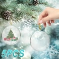 thumbnail image 1 of Clear Fillable Christmas Ball Set - 5-Piece Plastic DIY Ornaments for Tree Decoration, Party Favors & Custom Gifts, 1 of 8