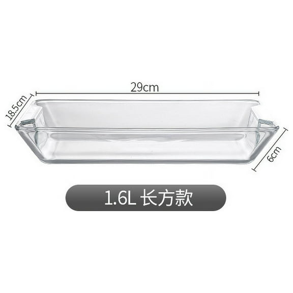 Clear Fish Steamed Tray Fish Plate Food Dish Glass Serving Platter Fish Steaming Tray Glass Plate(1.6L)