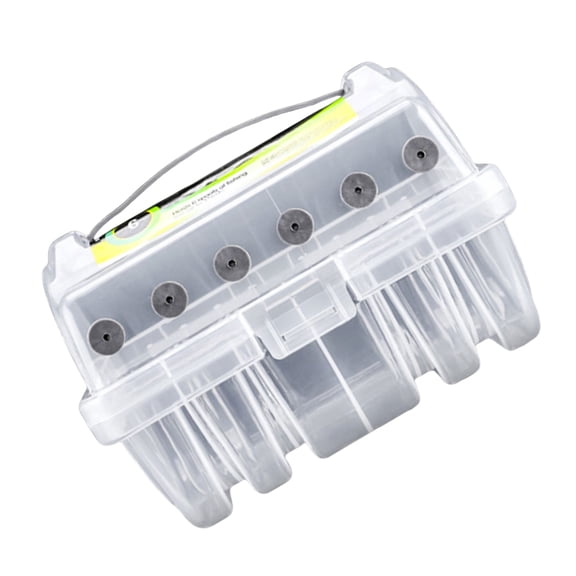 Clear Fishing Line Organizers 6 Compartments Fishing Tackle Line Box Fishing Line Storage Box 6 Slots Fishing Line Case