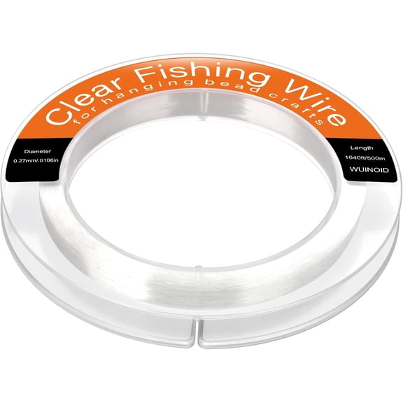 Clear Fishing Line Wire 755 ft, Invisible Monofilament Fishing Line Wire, Nylon String for Hanging Balloons Garland Crafts Picture Decorations, Clear String Threads Cords