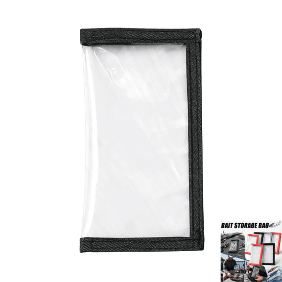 Clear Fishing Lure Wraps 1 Pack, PVC Transparent Soft Plastic Bait Storage Bag with Hook and Loop Seal, Clear Lure Wraps Protective Pouch for Hooks Fake Baits, Dual Size Fishing Tackle Organizer B
