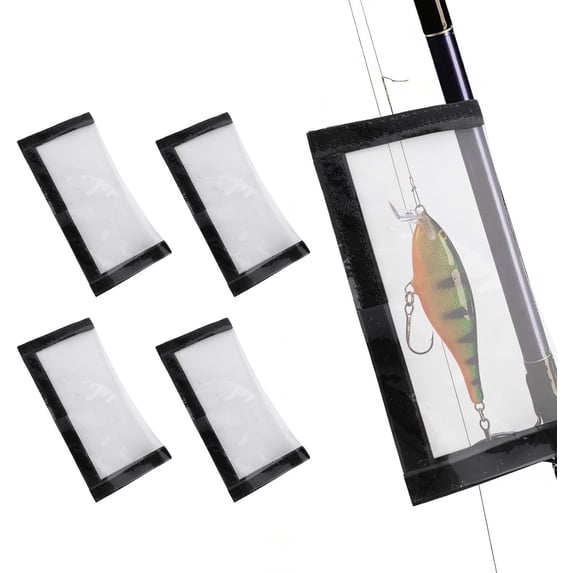 Clear Fishing Lure Wraps, Transparent Fishing Lure Covers Bait Gloves Fish Hook Storage Protectors Pole Sleeve Guard to Keep Fishermen Fishing Safe for Rod