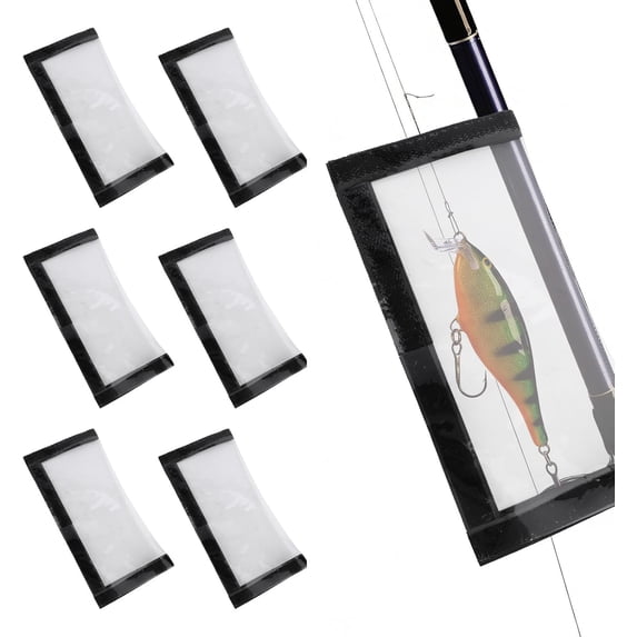 Clear Fishing Lure Wraps, Transparent Fishing Lure Covers Bait Gloves Fish Hook Storage Protectors Pole Sleeve Guard to Keep Fishermen Fishing Safe for Rod