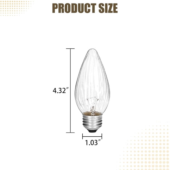 Clear Flame Decorative Light Bulbs 25 Watt 2 Pack 75337