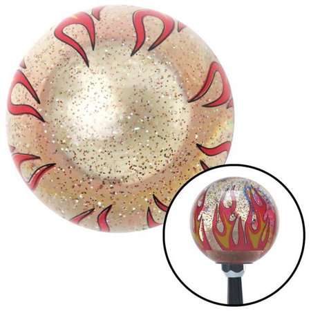 Clear Flame Metal Flake Shift Knob with M7 x 1.0 Insert Shifter Auto Manual Custom Brody