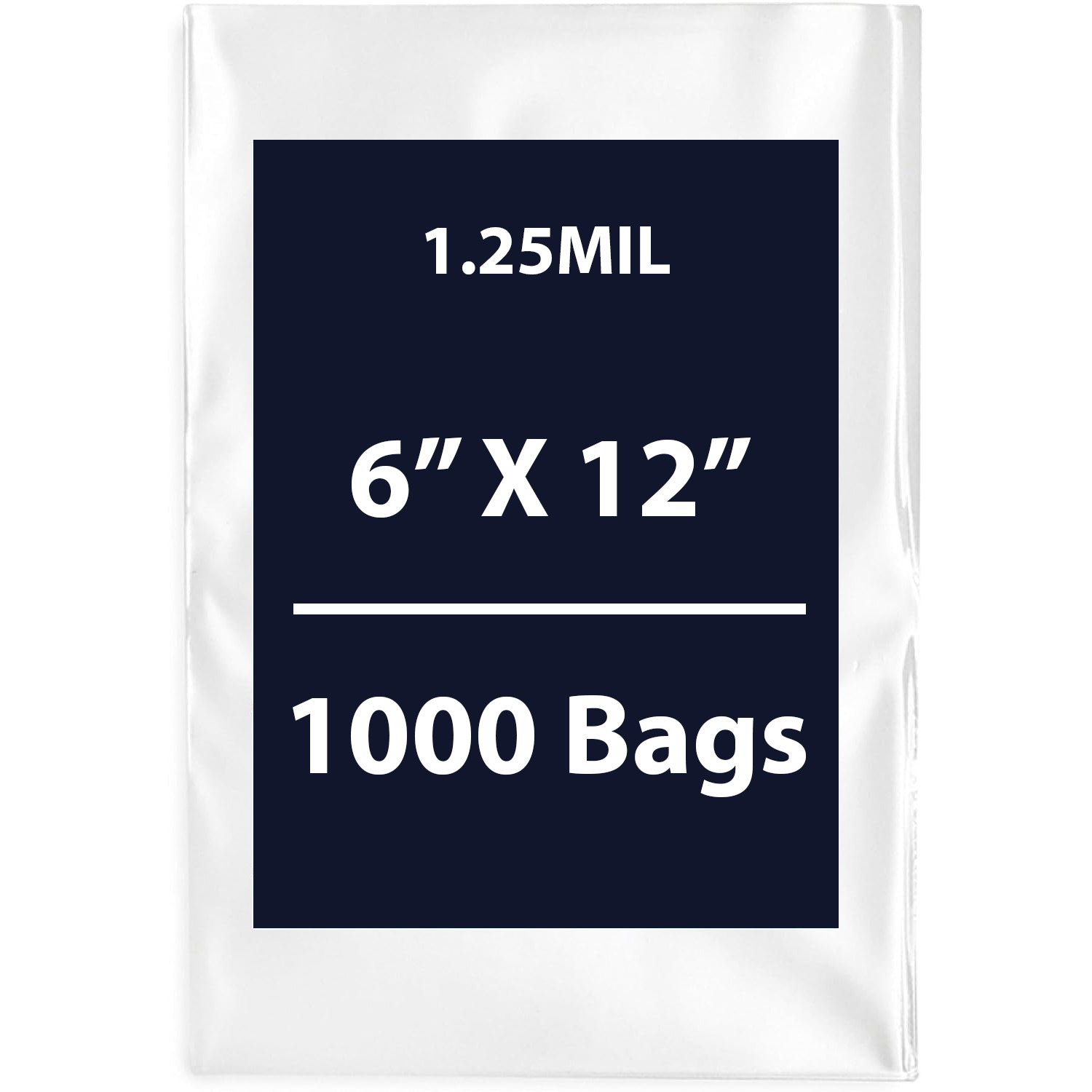 Clear Flat Poly Bags, 1.25Mil 6