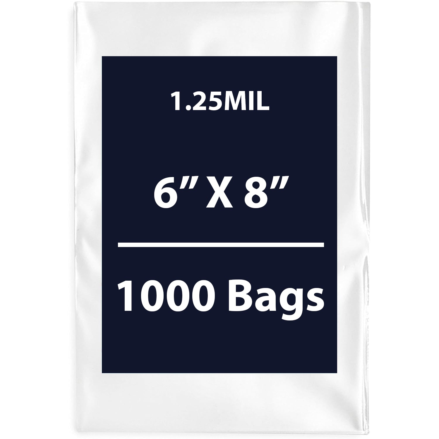 Clear Flat Poly Bags, 1.25Mil 6