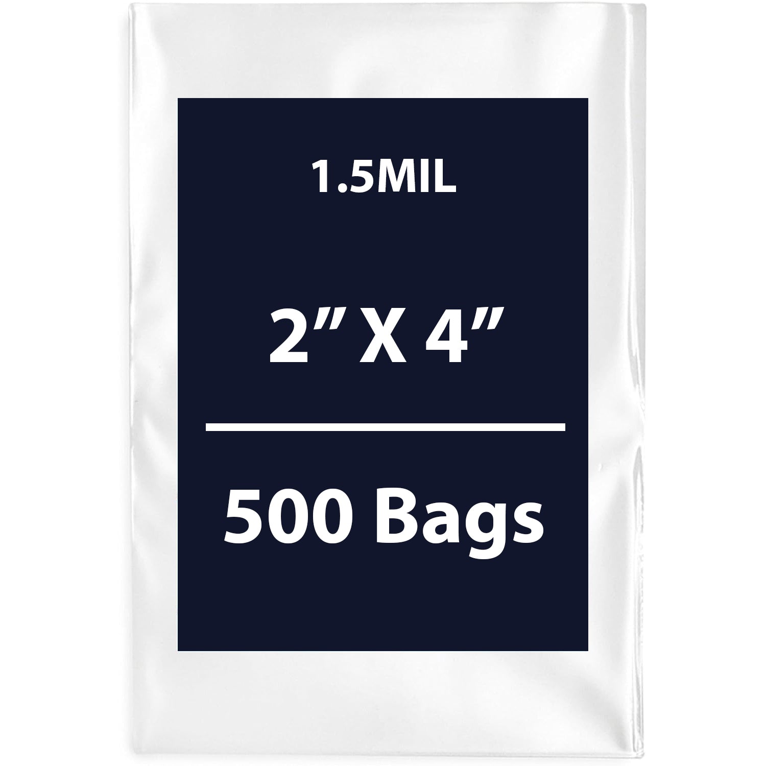 Clear Flat Poly Bags, 1.5Mil 2