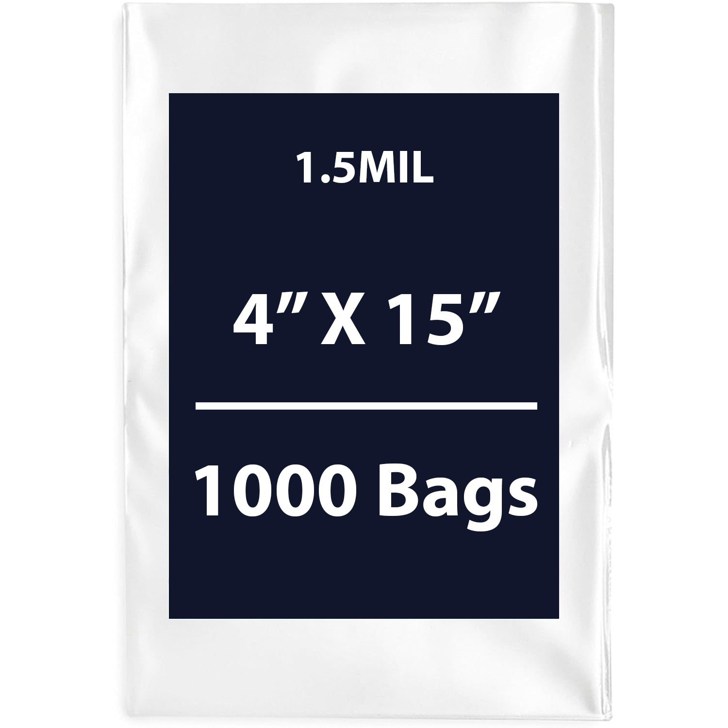 Clear Flat Poly Bags, 1.5Mil 4