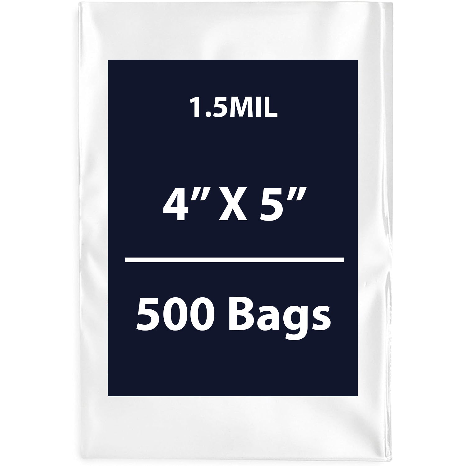 Clear Flat Poly Bags, 1.5Mil 4