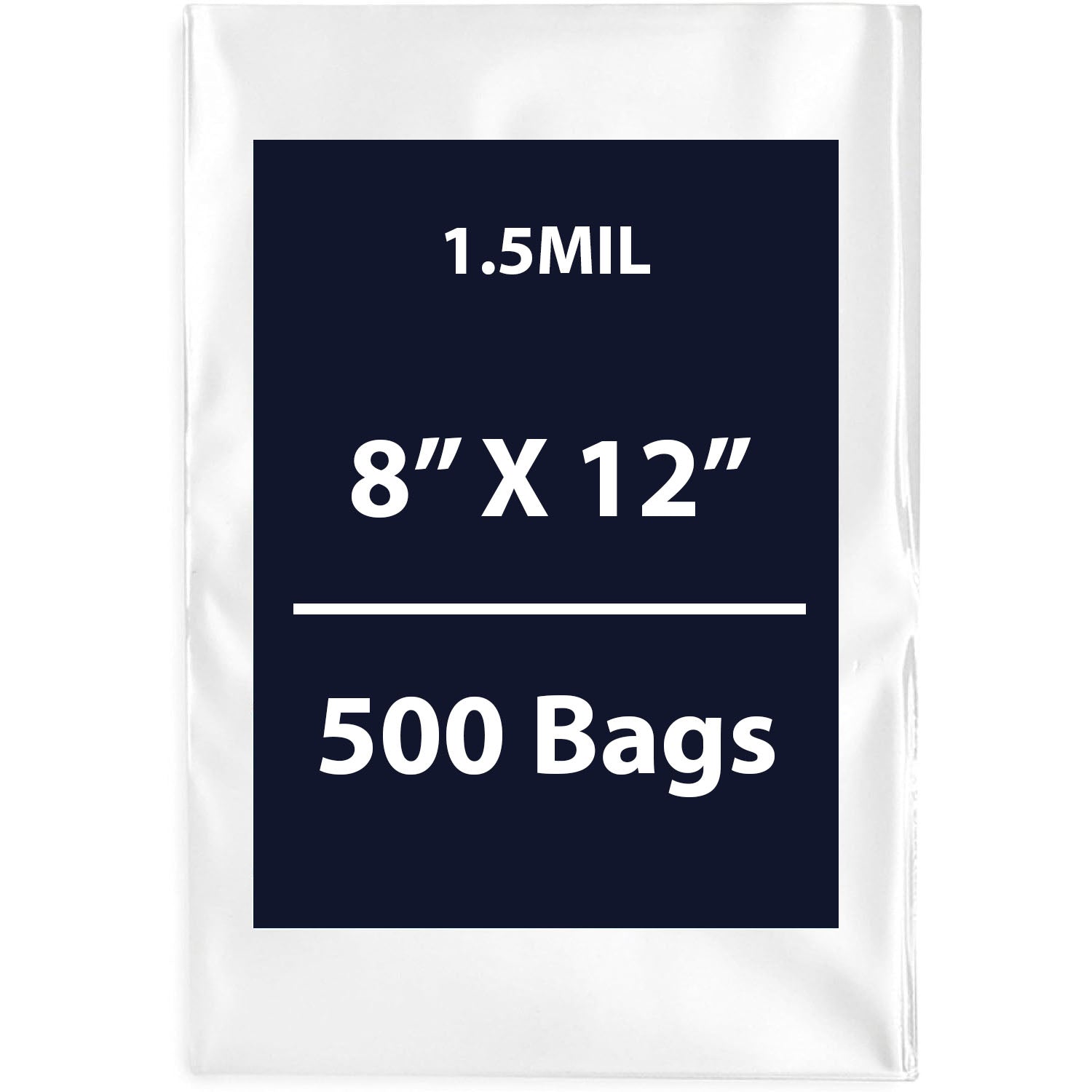 Clear Flat Poly Bags, 1.5Mil 8