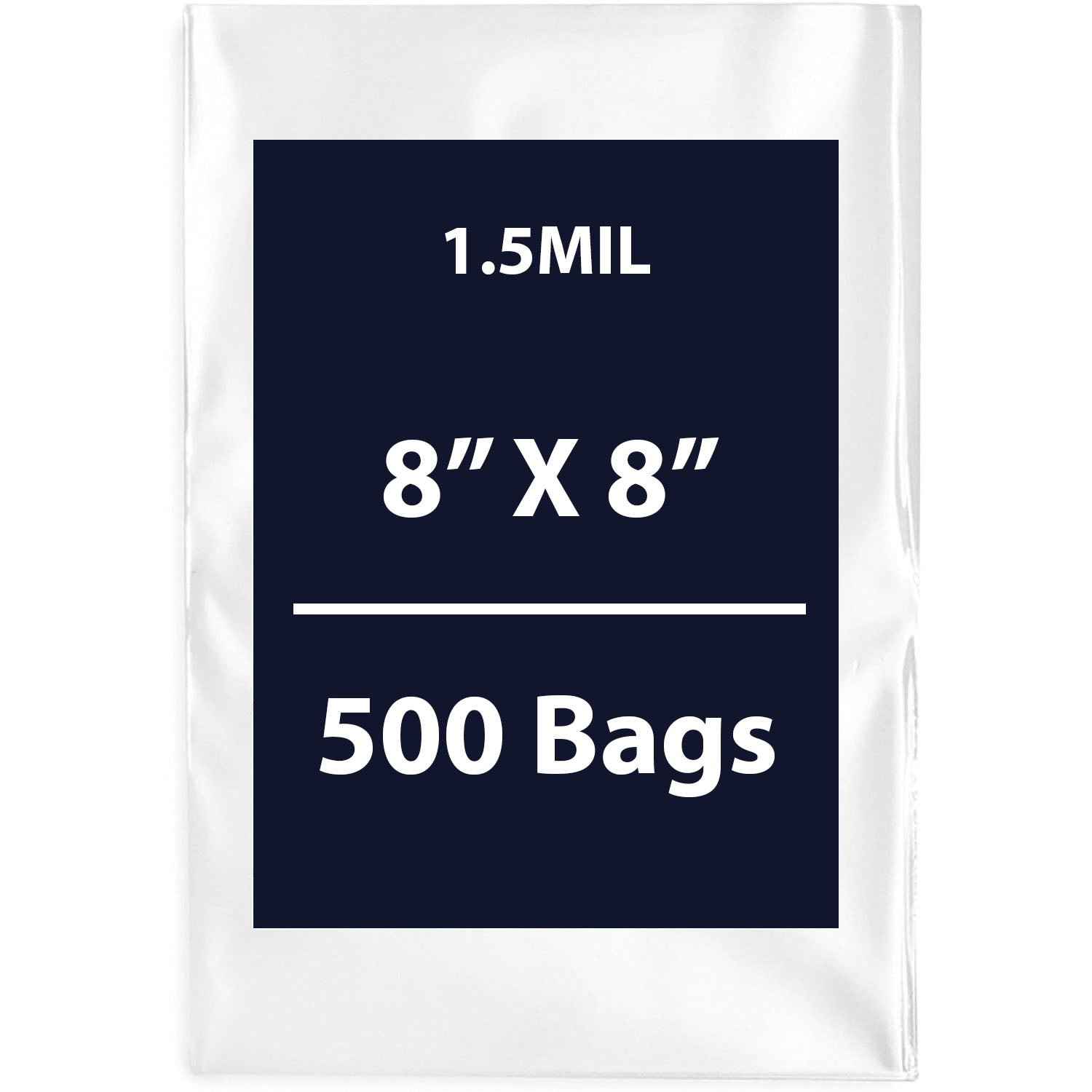 Clear Flat Poly Bags, 1.5Mil 8