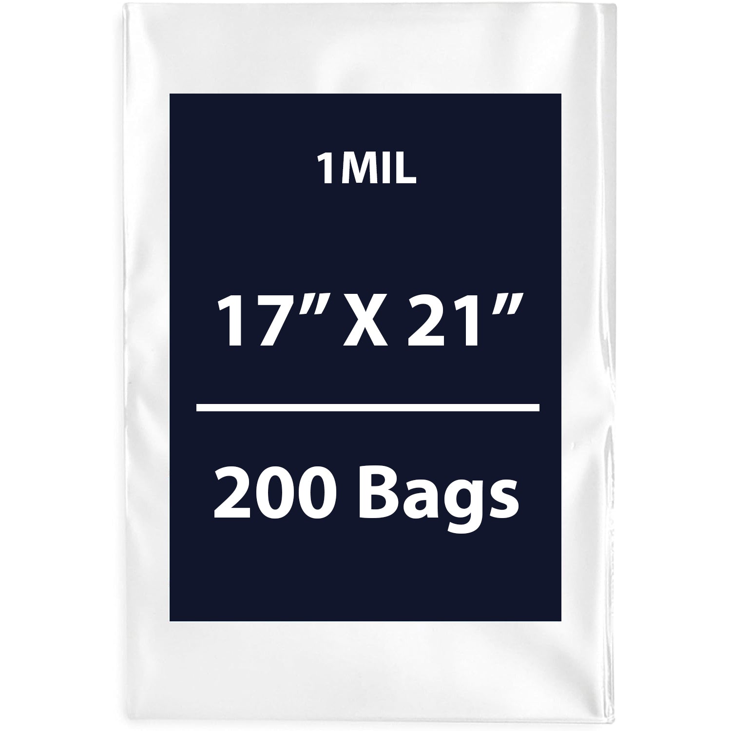Clear Flat Poly Bags, 1Mil 17