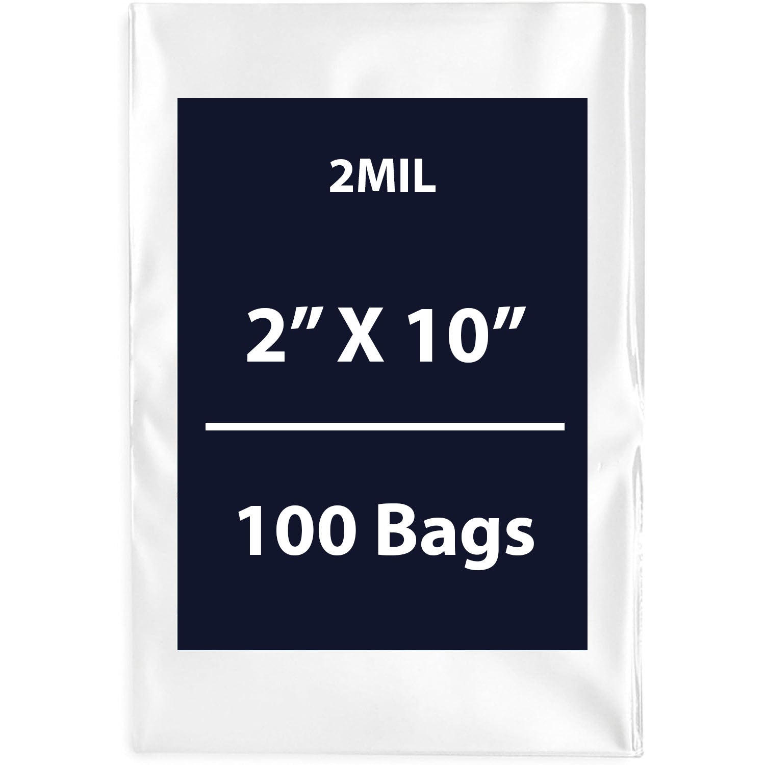 Clear Flat Poly Bags, 2Mil 2