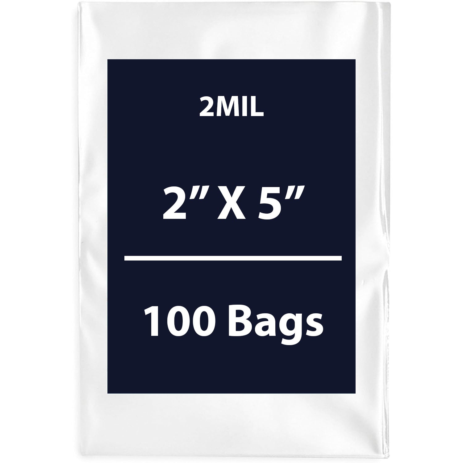 Clear Flat Poly Bags, 2Mil 2