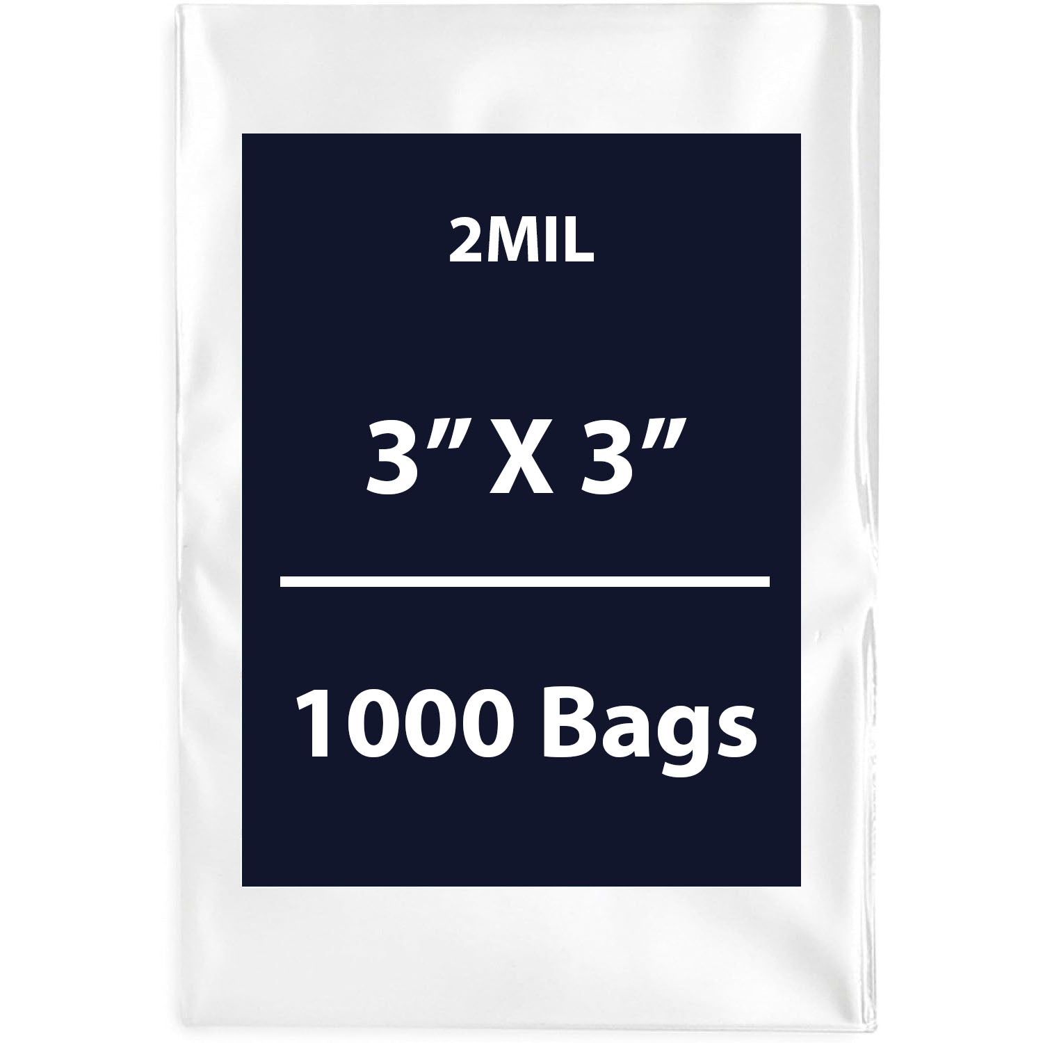 Clear Flat Poly Bags, 2Mil 3