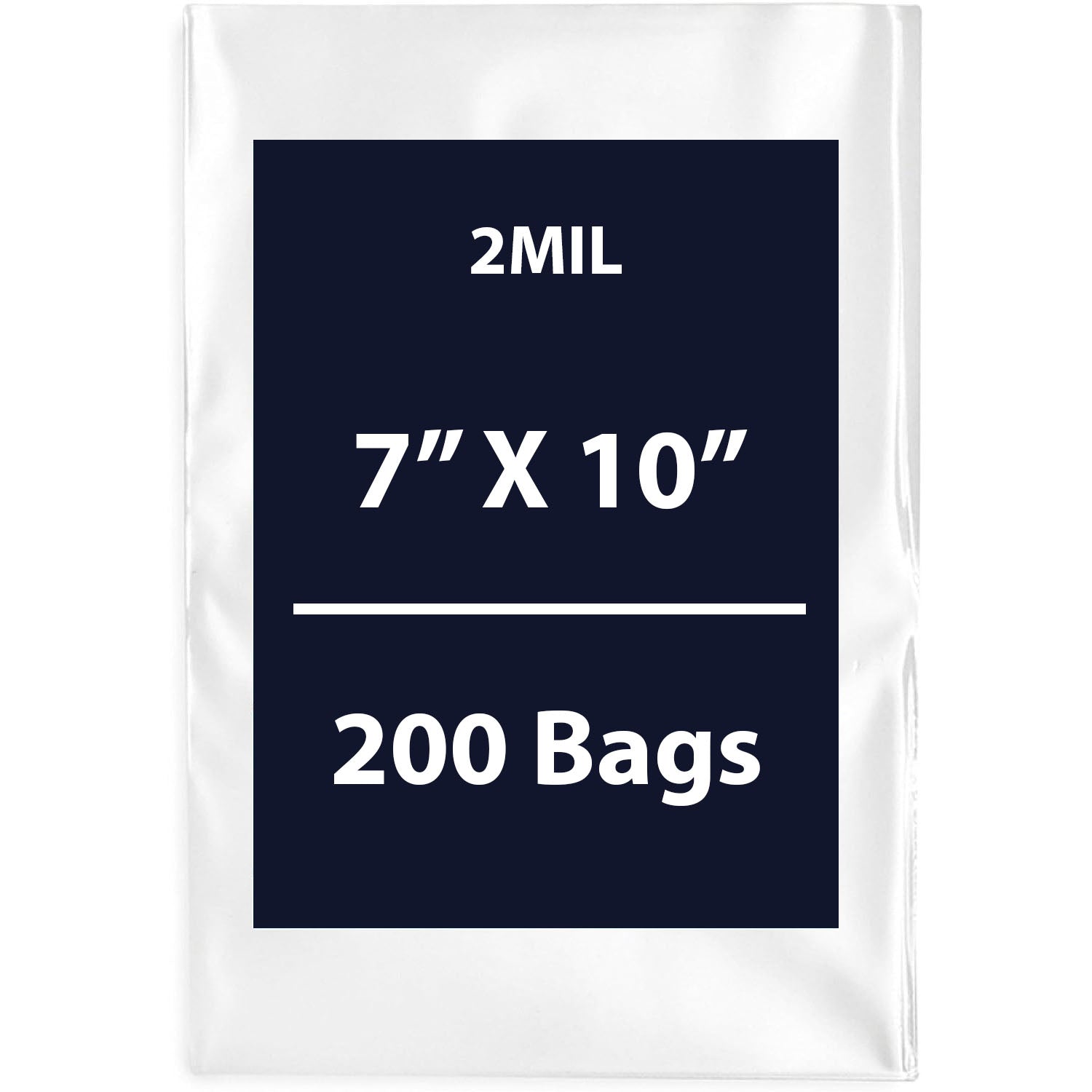 Clear Flat Poly Bags, 2Mil 7
