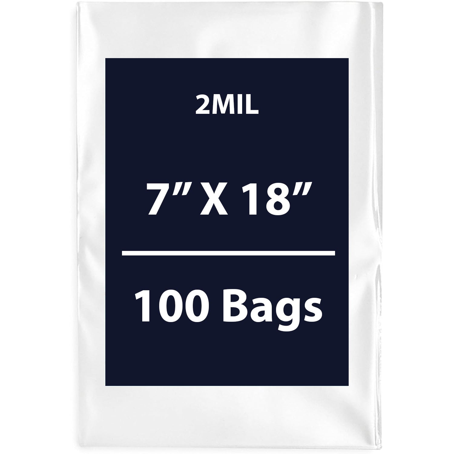 Clear Flat Poly Bags, 2Mil 7