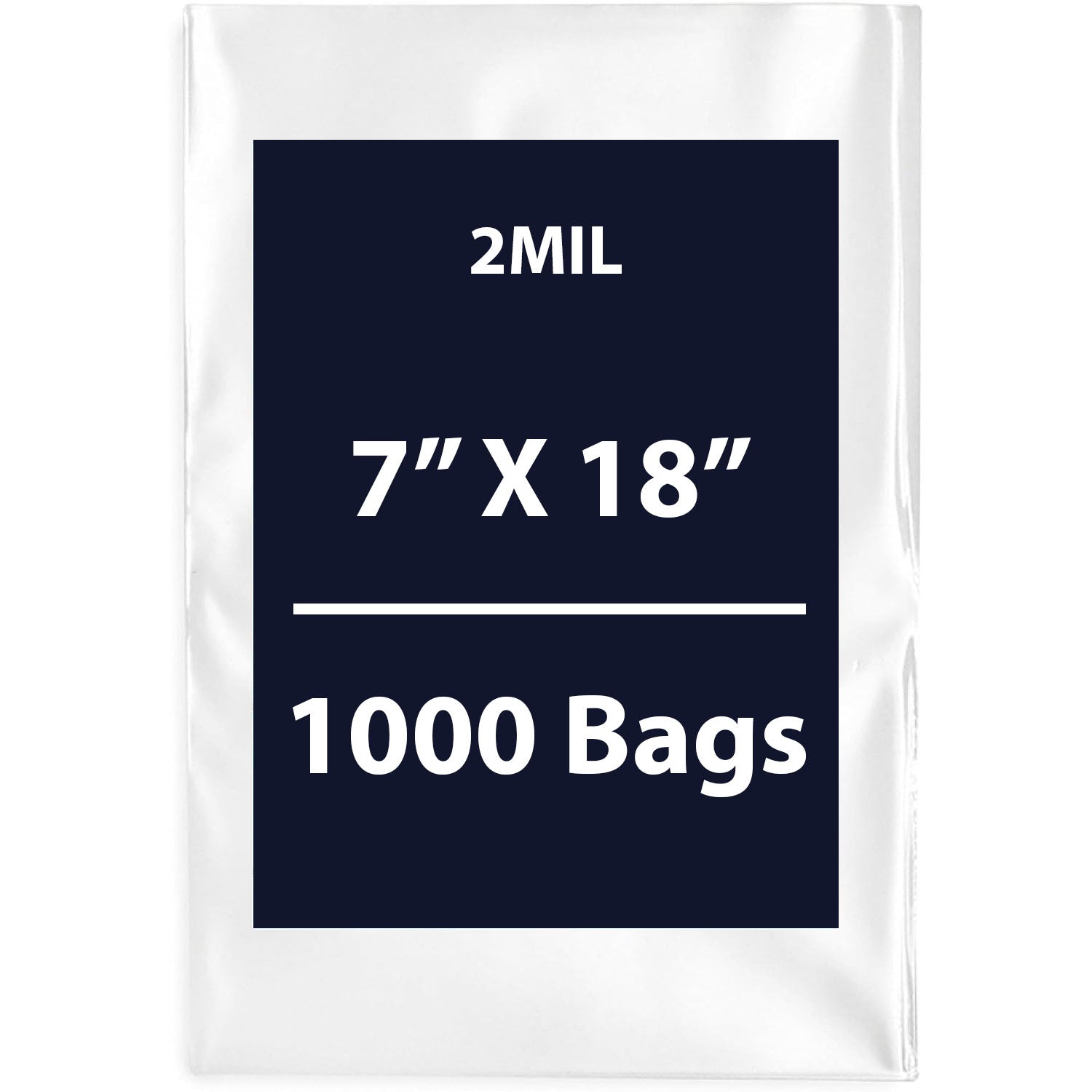 Clear Flat Poly Bags, 2Mil 7