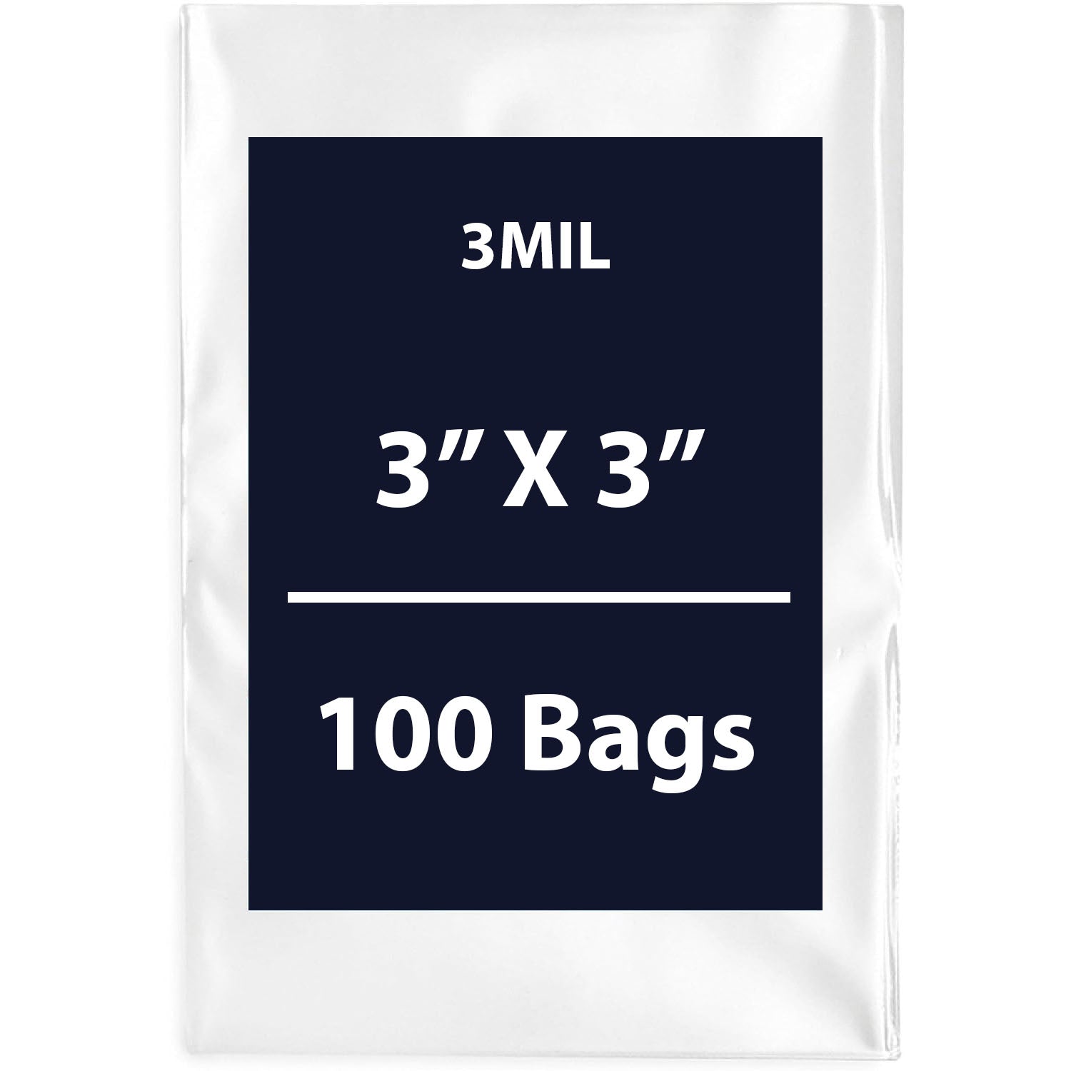 Clear Flat Poly Bags, 3Mil 3