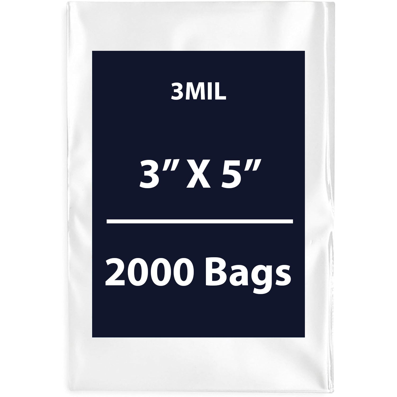 Clear Flat Poly Bags, 3Mil 3