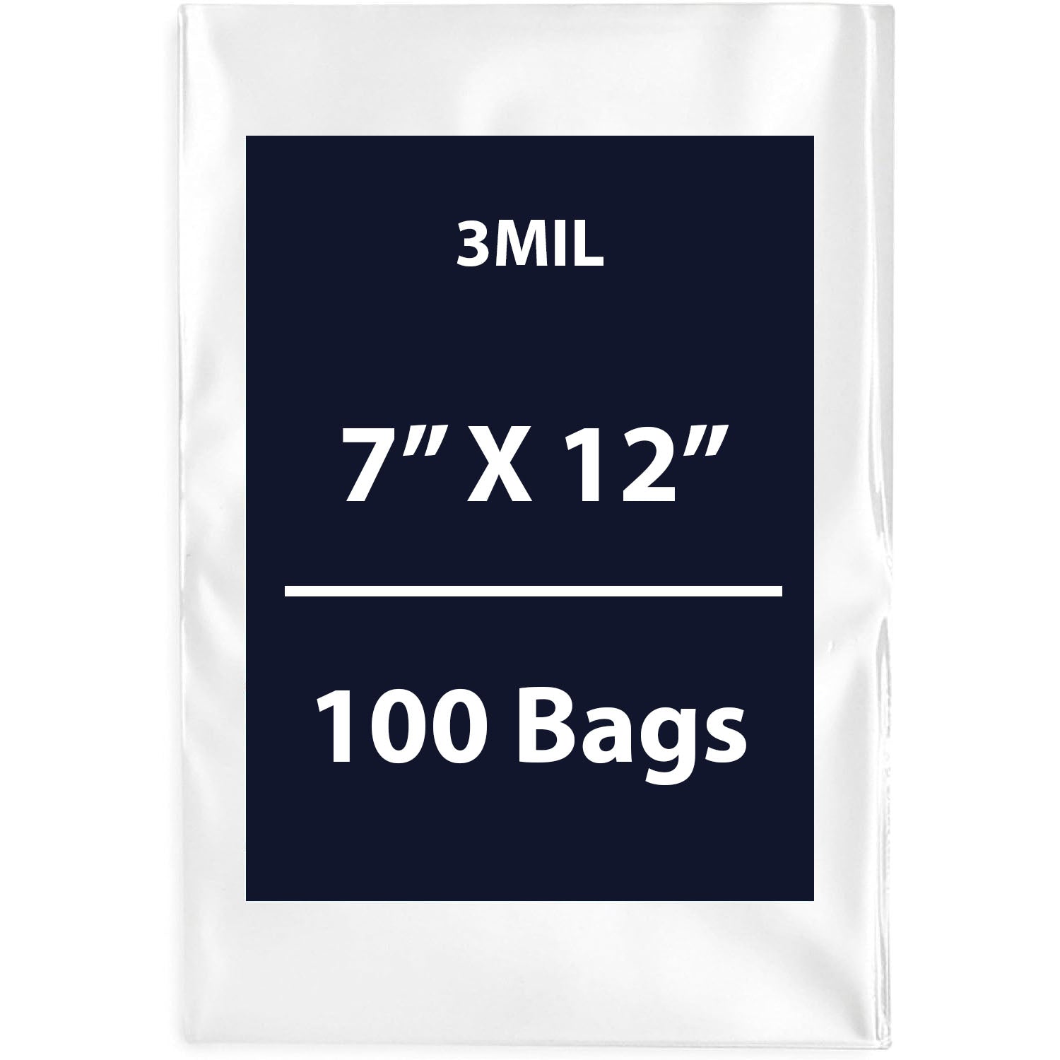 Clear Flat Poly Bags, 3Mil 7