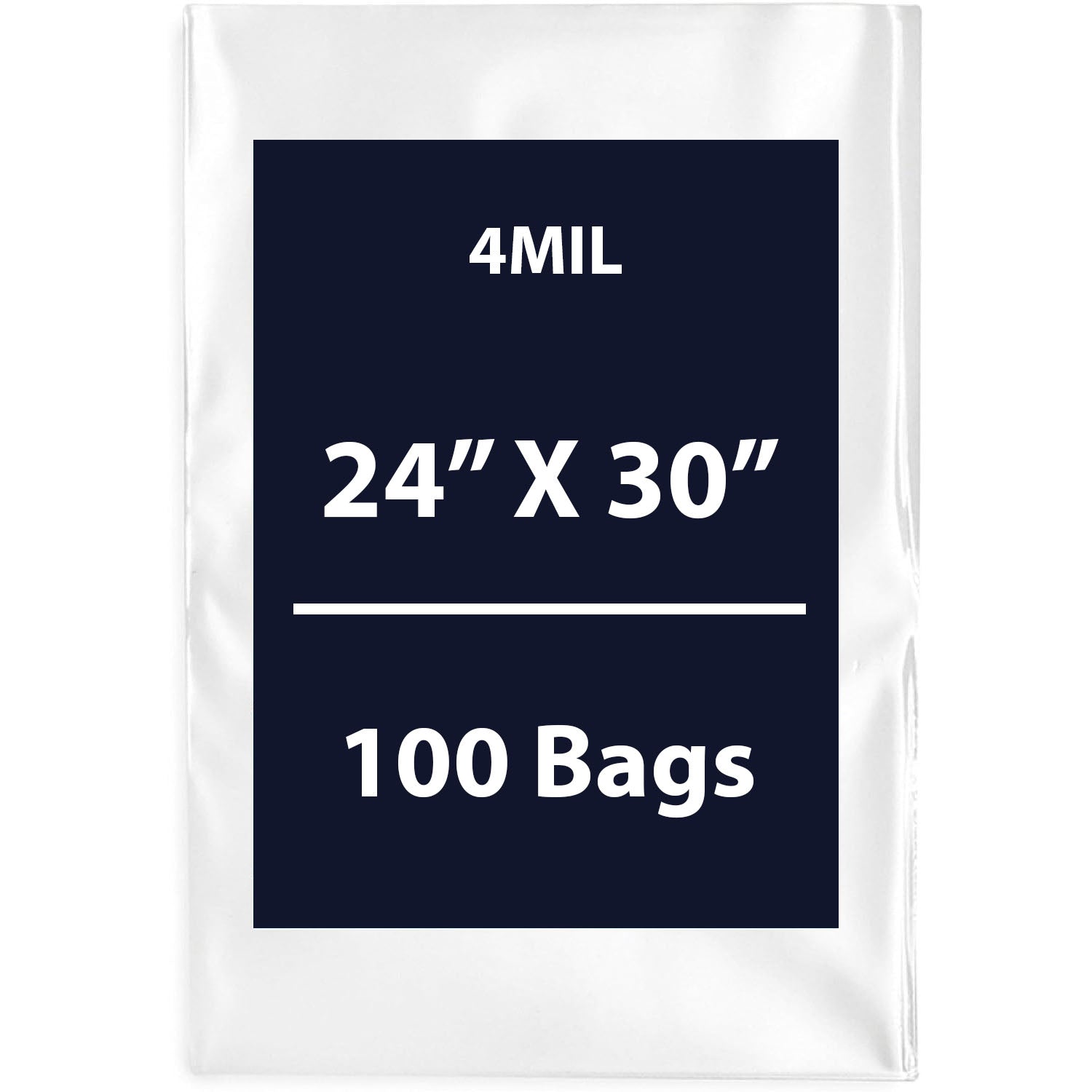Clear Flat Poly Bags, 4Mil 24