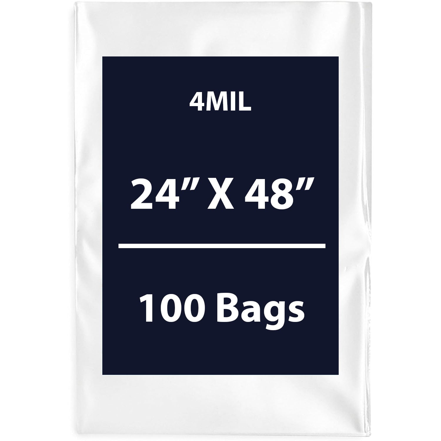 Clear Flat Poly Bags, 4Mil 24