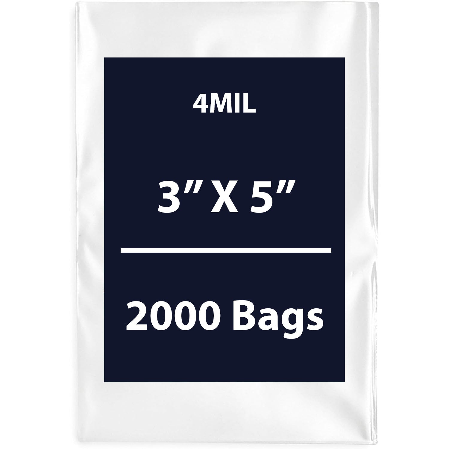 Clear Flat Poly Bags, 4Mil 3