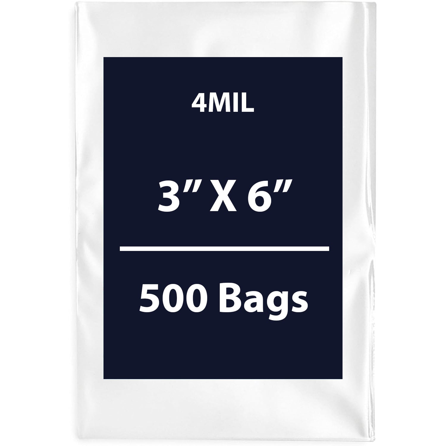 Clear Flat Poly Bags, 4Mil 3